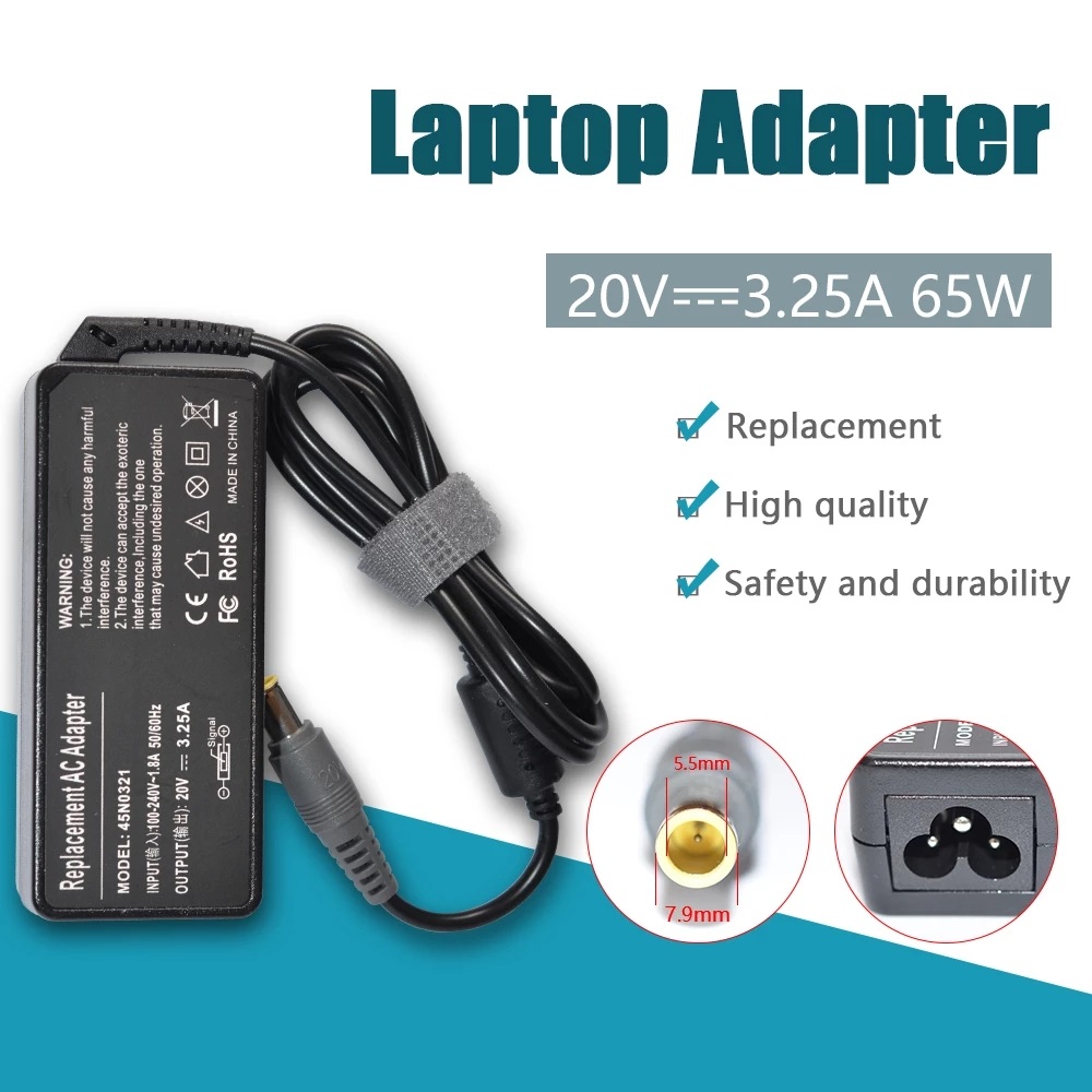 For Lenovo 65W 20V 3.25A 7.9x5.5mm
