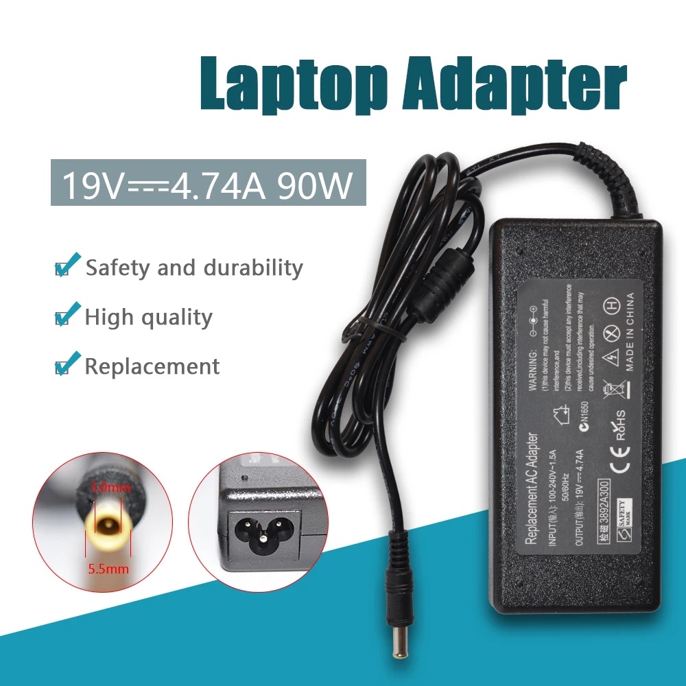 For Samsung 90W 19V 4.74A 5.5x3.0mm