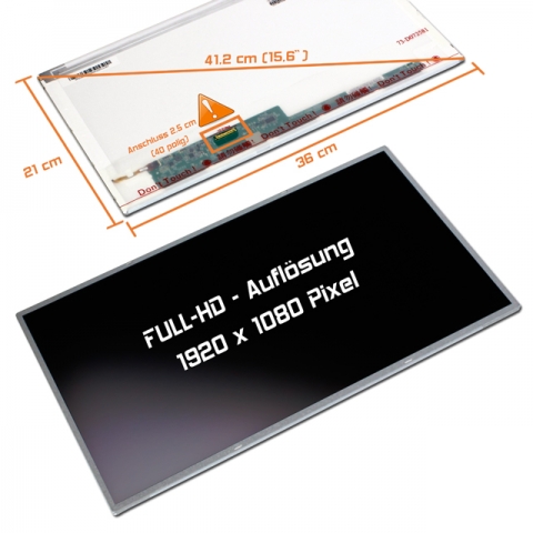 15.6 LED Display,Matt,1920 x 1080 Pixel (full HD),40PIN