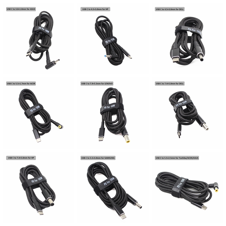 100W Type-C PD Cable for Laptop 180cm