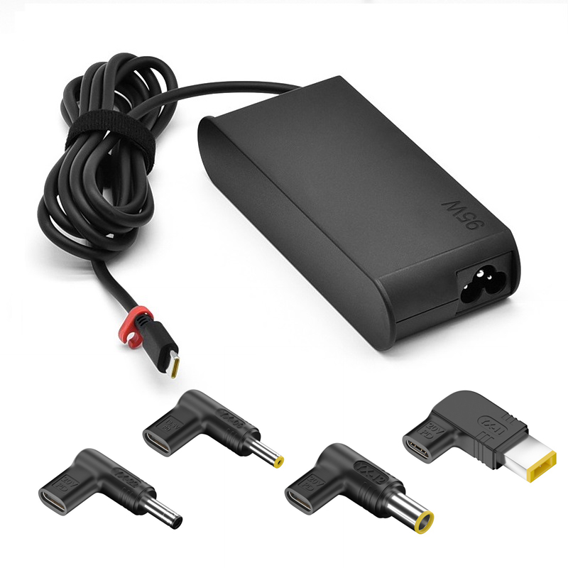 Universal Laptop Adapter for Lenovo,95W USB-C PD with 4 DC Tips