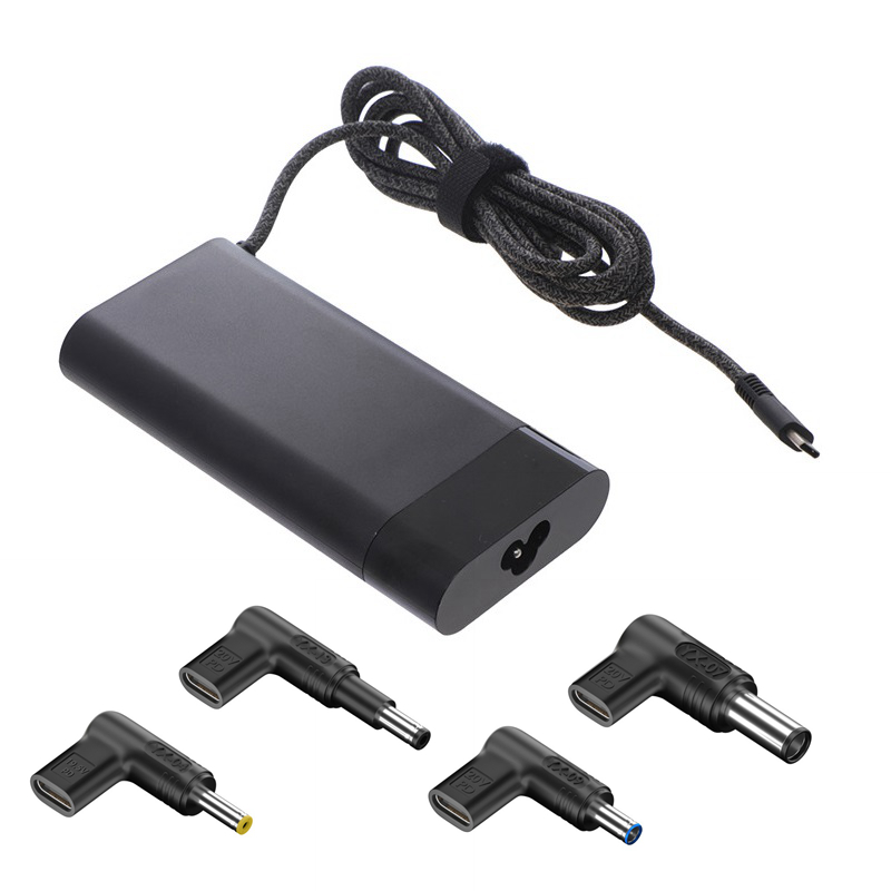 Universal Laptop Adapter for HP,90W USB-C PD with 4 DC Tips