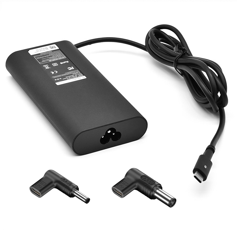 Universal Laptop Adapter for DELL 90W USB-C PD with 2 DC Tips
