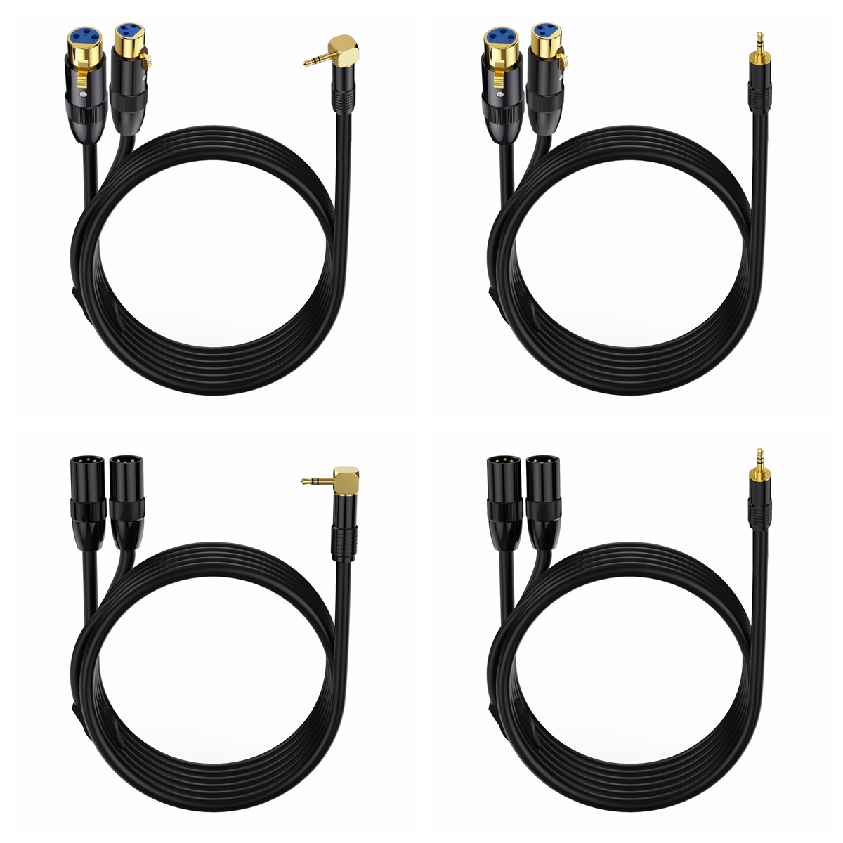 3.5mm Male to Dual XLR Audio Cable