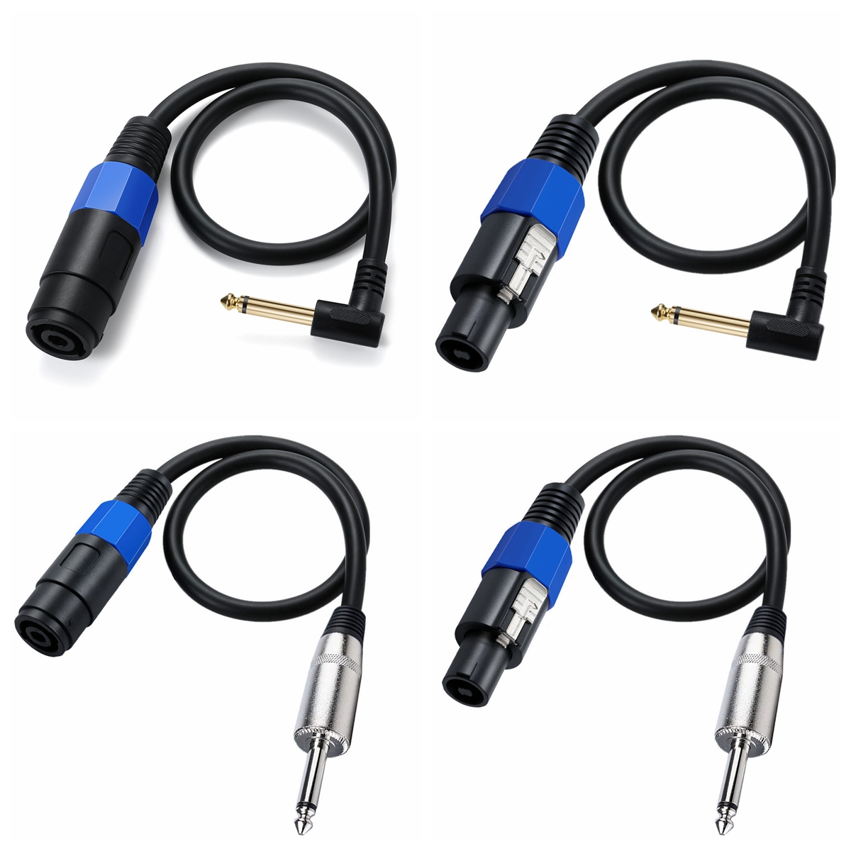 Speakon to 6.35mm Audio Cable