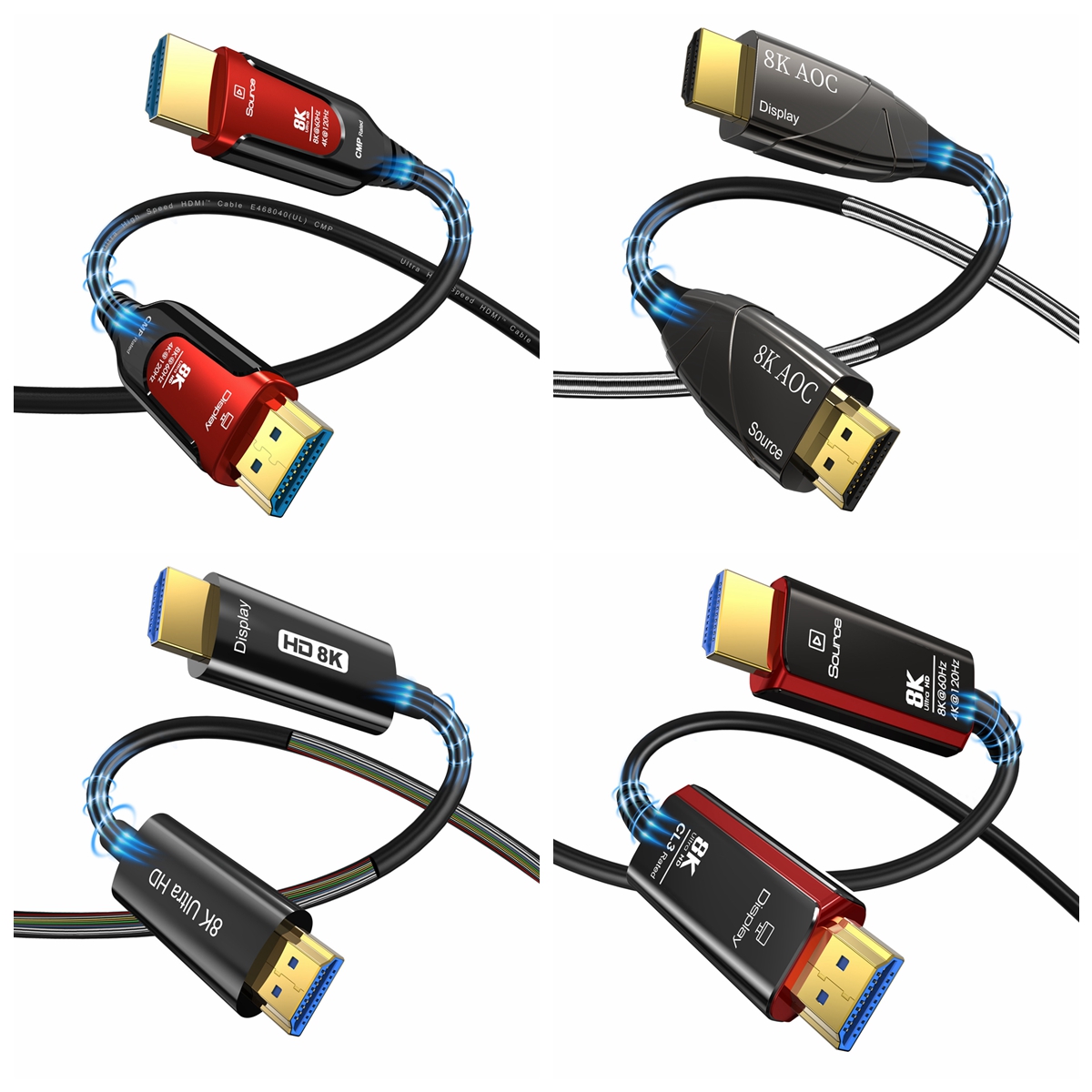 HDMI 2.1 Fiber Optical Cable 8K/60Hz Professional Grade Anti-fire