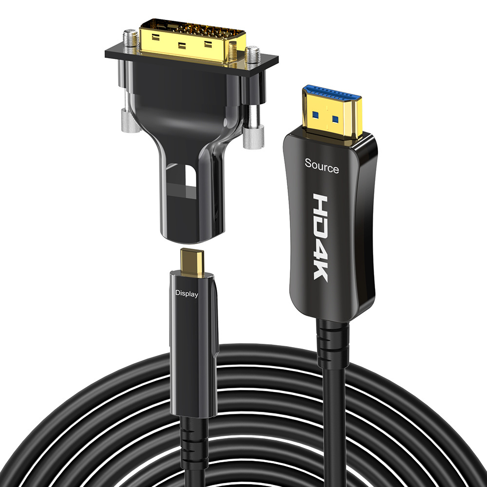HDMI to DVI Fiber Optical Cable 4K/60Hz 2-in-1